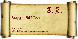 Bugyi Róza névjegykártya