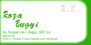 roza bugyi business card